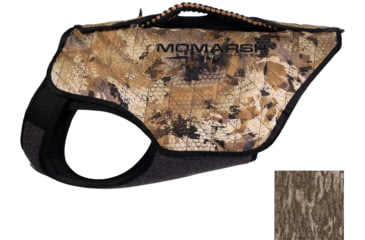 Image of Higdon Outdoors MOmarsh Innovative Neoprene Versa-Vest w/Cover Panels, Hook and Loop Adjustments, Rubberized Chest Panel, Stow-Away Handle, Leash Anchor, 35 to 100 lbs Max Weight, Over-Sized Zipper Closure, Mossy Oak Original Bottomland, 34126