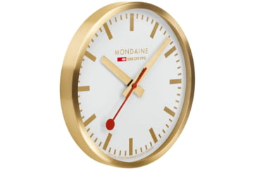 Image of Mondaine Wall Kitchen Clock, Golden, 40cm, A995.CLOCK.17SBG