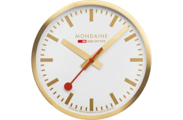 Image of Mondaine Wall Kitchen Clock, Golden, 40cm, A995.CLOCK.17SBG