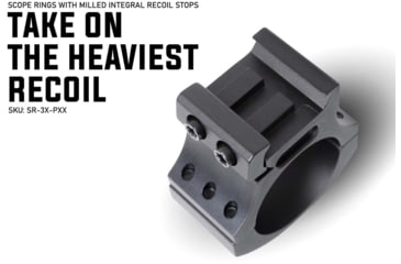 Image of Monstrum 30mm Precision Picatinny V2 Scope Rings w/Level Bubble, 1 in, Black, SR-3XLB-P100