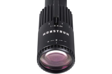Image of Monstrum Alpha Series 1-6x24 First Focal Plane FFP Rifle Scope with MOA Reticle, Black, GA1624-BLK
