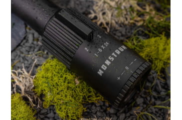 Image of Monstrum Alpha Series 1-6x24 First Focal Plane FFP Rifle Scope with MOA Reticle, Black, GA1624-BLK