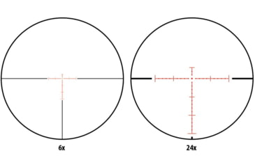 Image of Monstrum Alpha Series 6-24x50 First Focal Plane FFP Rifle Scope with MOA Reticle, Black, GA62450-BLK