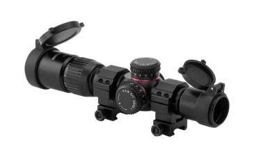 Image of Monstrum G2 1-4x24mm Rifle Scope, 30mm Tube, FFP, Illuminated Rangefinder Reticle, Adjustable Objective, Black G2-BFFPS1424-R