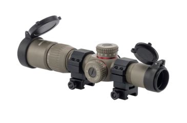 Image of Monstrum G2 1-4x24mm Rifle Scope, 30mm Tube, FFP, Illuminated Rangefinder Reticle, Adjustable Objective, Flat Dark Earth G2-TFFPS1424-R