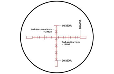 Image of Monstrum G2 6-24x50mm Rifle Scope, 30mm Tube, FFP, Illuminated Rangefinder Reticle, Adjustable Objective, Black, G2-BFFPS62450-R