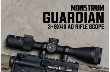 Image of Monstrum Guardian AO Rifle Scope, 3-9x32mm, 1 inch Tube, Second Focal Plane, Crosshair Reticle, Black, SG3932AO-B