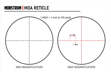 Image of Monstrum Guardian Rifle Scope, 3-9x40mm, 1 inch Tube, Second Focal Plane, Crosshair Reticle, Black, SG3940-B
