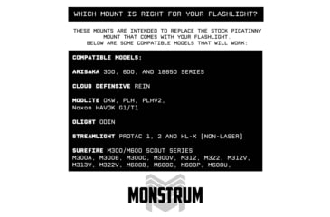 Image of Monstrum Adjustable Scout Light Mount with Pivoting Mount Plate