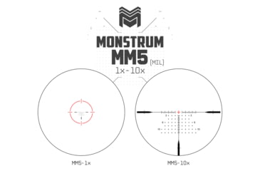 Image of Monstrum Archangel X2 1-10x24mm LPVO 30mm Tube Rifle Scope, First Focal Plane