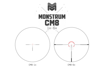 Image of Monstrum Archangel X2 1-6x24mm LPVO 30mm Tube Rifle Scope, First Focal Plane