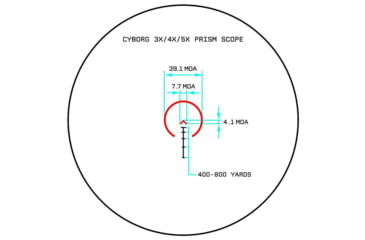 Image of Monstrum Cyborg V2 5x20mm Prismatic Red Dot Sight w/ Shake Awake
