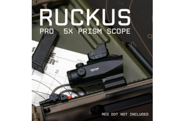 Image of Monstrum Ruckus Pro 5x20mm Prismatic Red Dot Sight w/ Piggyback Mount&amp;Shake Awake