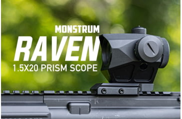 Image of Monstrum Raven Series 1.5x20mm Prism Scope, Black, PR1520-B