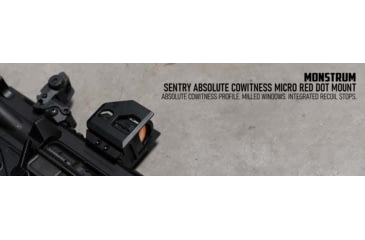 Image of Monstrum Sentry Micro Red Dot Riser Mount, Absolute Co-Witness, RMR Footprint, Black, ZD31R