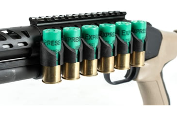 Image of Monstrum Side Mounted 12 Gauge Shell Holder, Picatinny Rail Mount for Mossberg 500/590/Shockwave Series Shotguns, Black, Z83