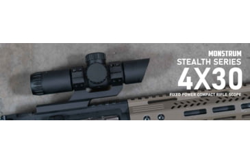 Image of Monstrum Stealth 4x30mm 30mm Tube Fixed Magnification Scope, Black, SG430-B