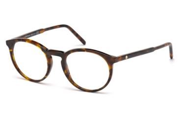 Image of Mont Blanc MB0554 Eyeglass Frames - Dark Havana Frame Color