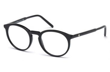 Image of Mont Blanc MB0554 Eyeglass Frames - Shiny Black Frame Color