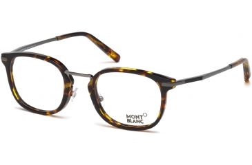 Image of Mont Blanc MB0671 Eyeglass Frames - Coloured Havana Frame Color