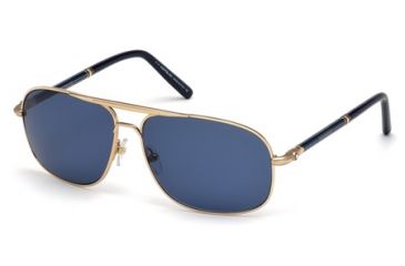 Image of Mont Blanc MB513S Sunglasses - Shiny Rose Gold Frame Color