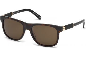 Image of Mont Blanc MB654S Sunglasses - Dark Havana Frame Color