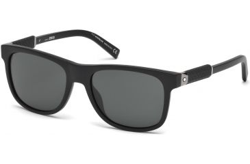 Image of Mont Blanc MB654S Sunglasses - Matte Black Frame Color