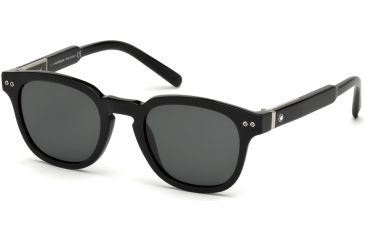 Image of Mont Blanc MB693S Sunglasses - Shiny Black Frame Color