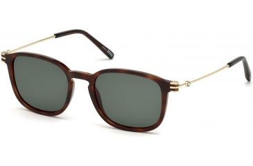 Image of Mont Blanc MB698S Sunglasses - Dark Havana Frame Color, Roviex Lens Color