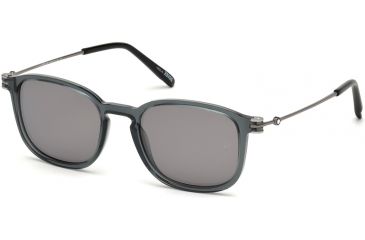 Image of Mont Blanc MB698S Sunglasses - Grey Frame Color, Smoke Mirror Lens Color