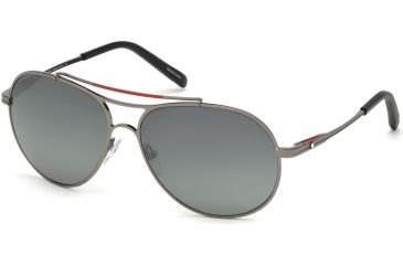 Image of Mont Blanc MB703S Sunglasses - Shiny Gumetal Frame Color