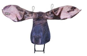 Image of bull moose rack decoy, brown
