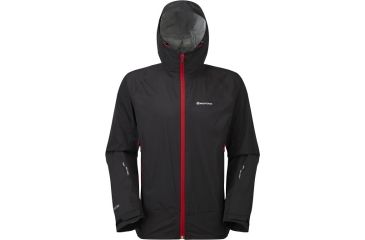 Image of Montane Atomic Jacket - Men's-Black/Alpine Red-Small