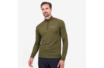 Image of Montane Dart Thermo Zip Neck - Mens, Kelp Green, Medium, MDTZNKELM12
