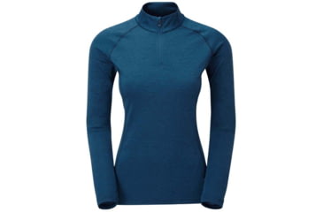 Image of Montane Dart Zip Neck - Womens, Narwhal Blue, Extra Small, FDRZNNARA12
