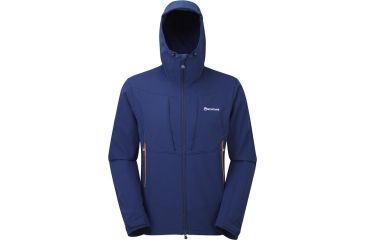 Image of Montane Dyno Stretch Jacket - Men's-Antarctic Blue/Tangerine-Medium