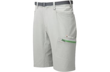 Image of Montane Dyno Stretch Shorts - Men's-Cloudburst Grey/Aurora Green-12 in-Medium