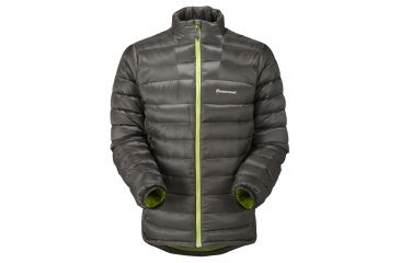 Image of Montane Nitro Jacket - Men's-Steel/Vivid Green-Large