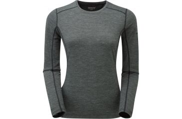 Image of Montane Primino 140g Long Sleeve Crew Neck - Women's-Black-Small