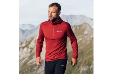 Image of Montane Protium Lite Hooded Pull On Fleece - Men's, Extra Large, Acer Red, MPRLHACRX15