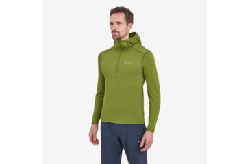 Image of Montane Protium Lite Hooded Pull On Fleece - Men's, Large, Alder Green, MPRLHALGN15