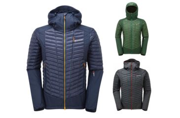 Image of Montane Quattro Fusion Jacket - Men's, Antarctic Blue, Arbor Green, Shadow