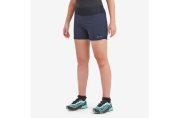 Image of Montane Slipstream Twin Skin Trail Running Shorts - Womens, Eclipse Blue, Large, FSTSSECLN15