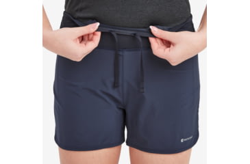Image of Montane Slipstream Twin Skin Trail Running Shorts - Womens, Eclipse Blue, Large, FSTSSECLN15