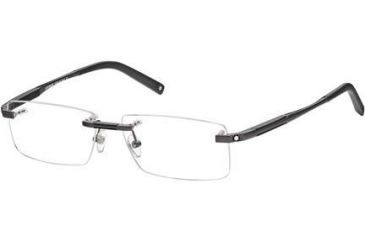 Image of Montblanc MB0349 Eyeglass Frames - Shiny Gun Metal Frame Color