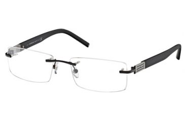 Image of Montblanc MB0382 Eyeglass Frames - Matte Black Frame Color