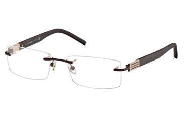Image of Montblanc MB0382 Eyeglass Frames - Matte Dark Brown Frame Color