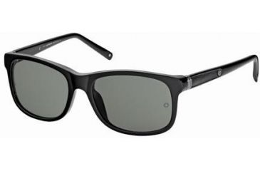 Image of Montblanc MB365S Sunglasses - Shiny Black Frame Color, Green Lens Color