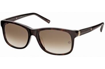 Image of Montblanc MB365S Sunglasses - Dark Havana Frame Color, Gradient Brown Lens Color