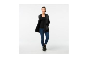 Image of Smartwool Moon Ridge Sweater Wrap-Women's, Black, Extra Small, SW000314001-XS